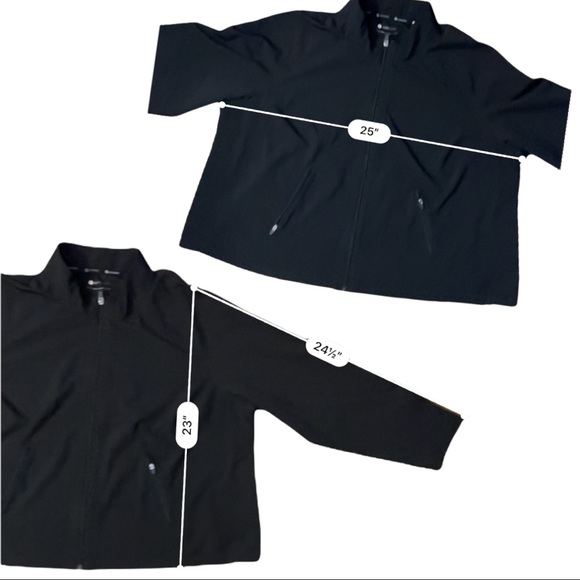 Active zone black zip up jacket size XXL (2X) - Picture 3 of 5